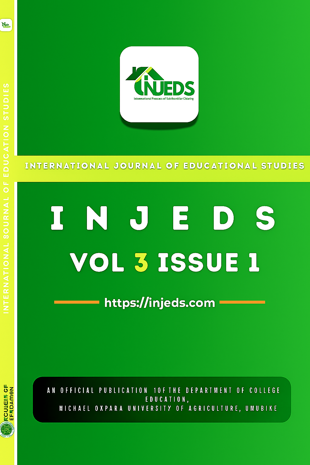 View Vol. 3 Issue 1 (2025): INTERNATIONAL JOURNAL OF EDUCATIONAL STUDIES